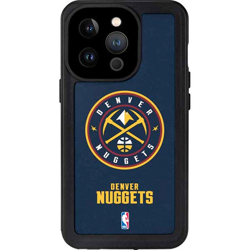 NBA Denver Nuggets Distressed iPhone 15 Pro Waterproof Case